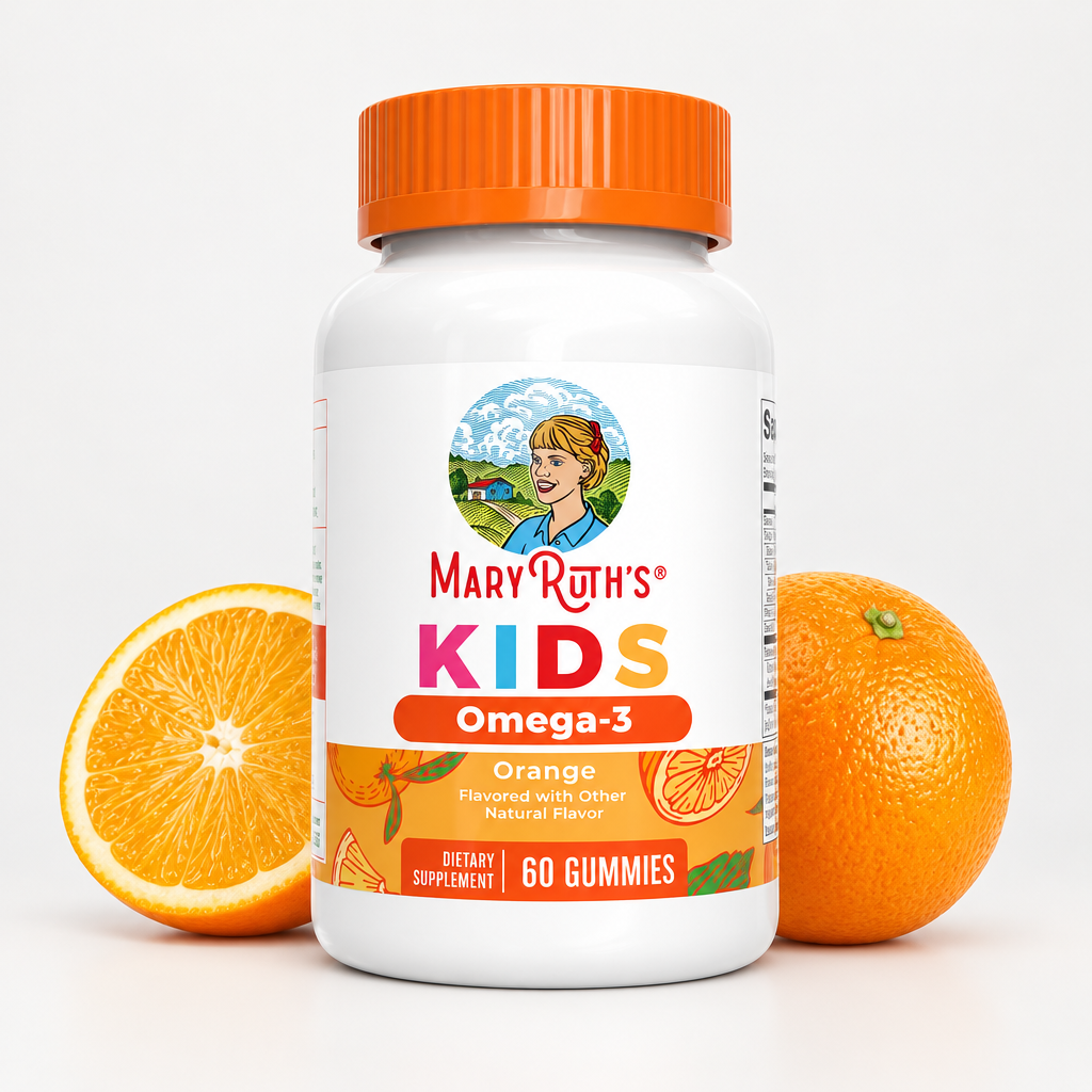 Illustrative AI render of MaryRuth’s Vegan Kids Omega-3 Gummies