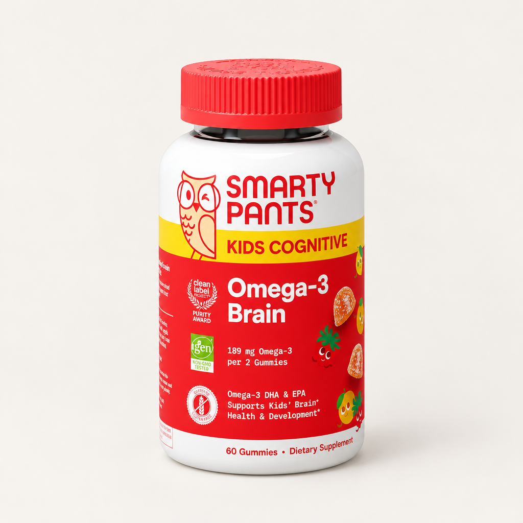 Illustrative AI render of SmartyPants Kids Omega-3 Brain